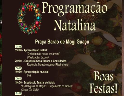 MÚSICA E TEATRO NA PROGRAMAÇÃO DE NATAL
