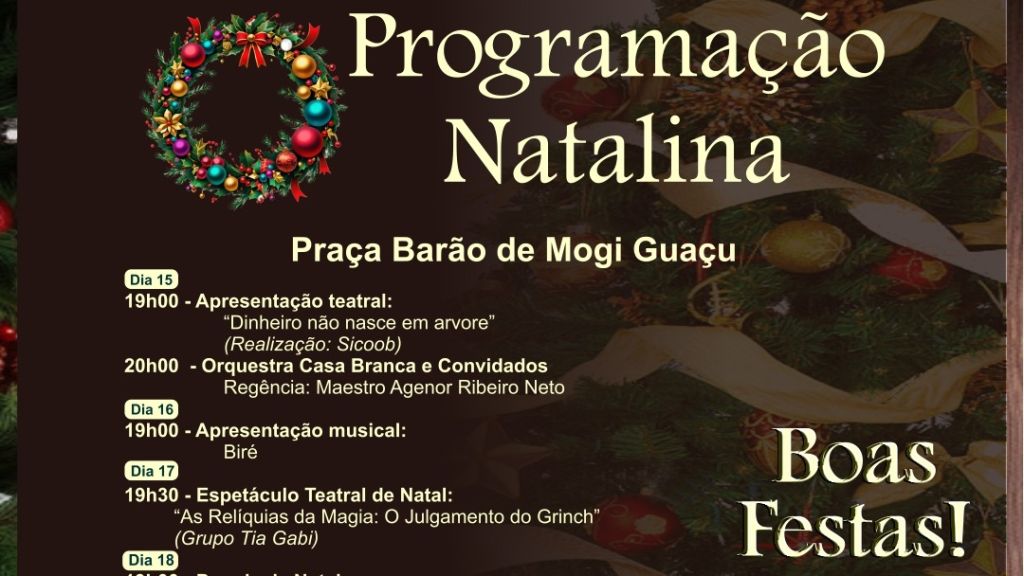 MÚSICA E TEATRO NA PROGRAMAÇÃO DE NATAL